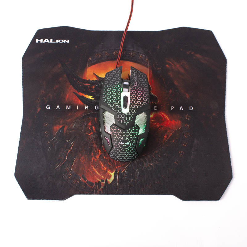 MOUSE GAMER + PAD HALION SHERMAN HA-M923P USB