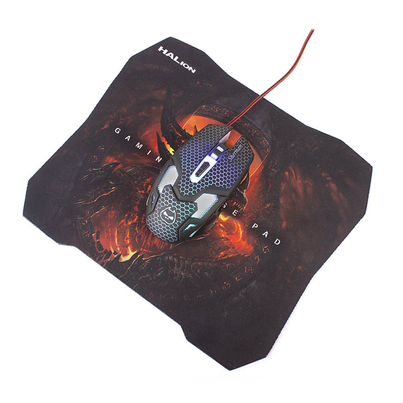 MOUSE GAMER + PAD HALION SHERMAN HA-M923P USB