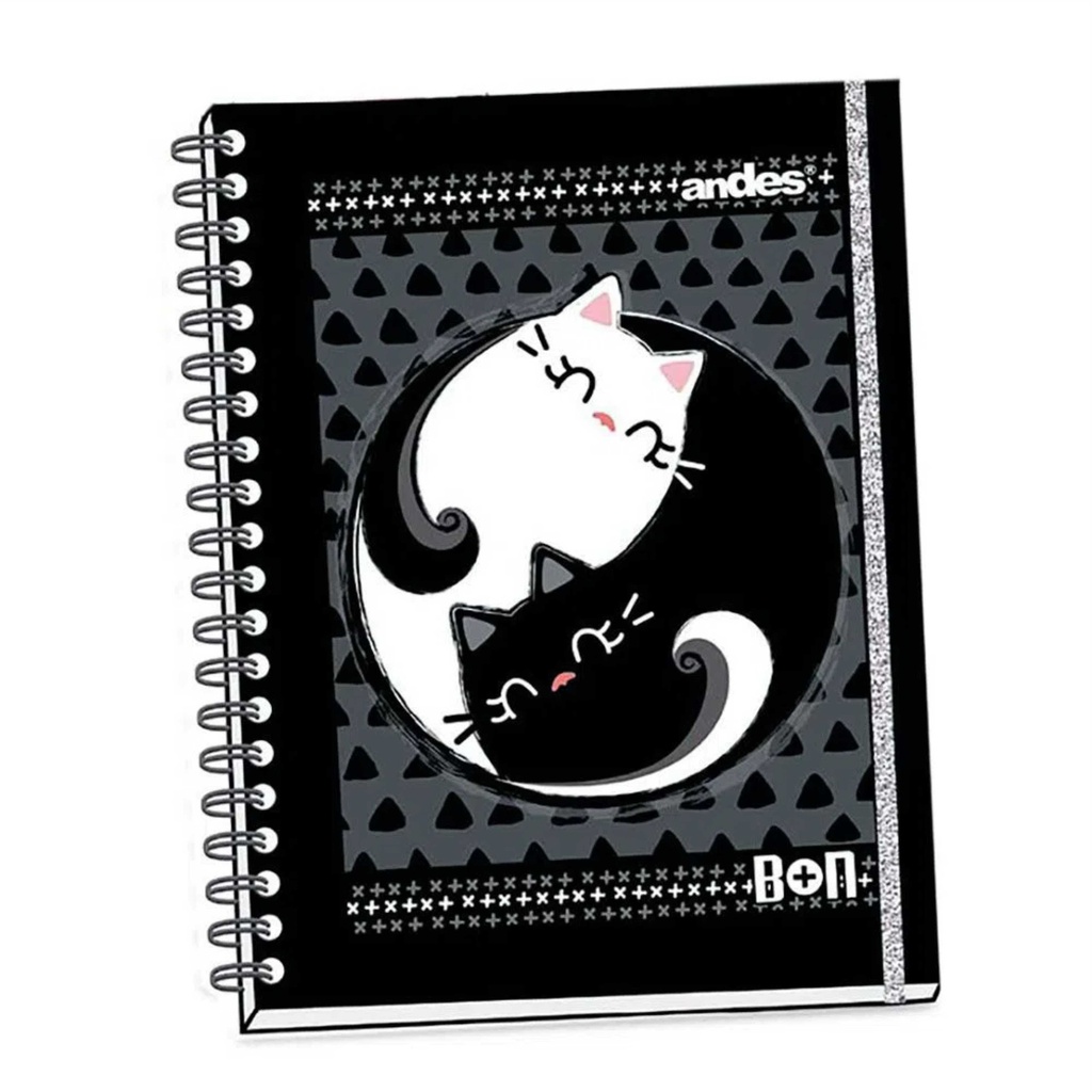 Cuaderno Espiralado A4 Cuadriculado Andes B+N 160 Hojas