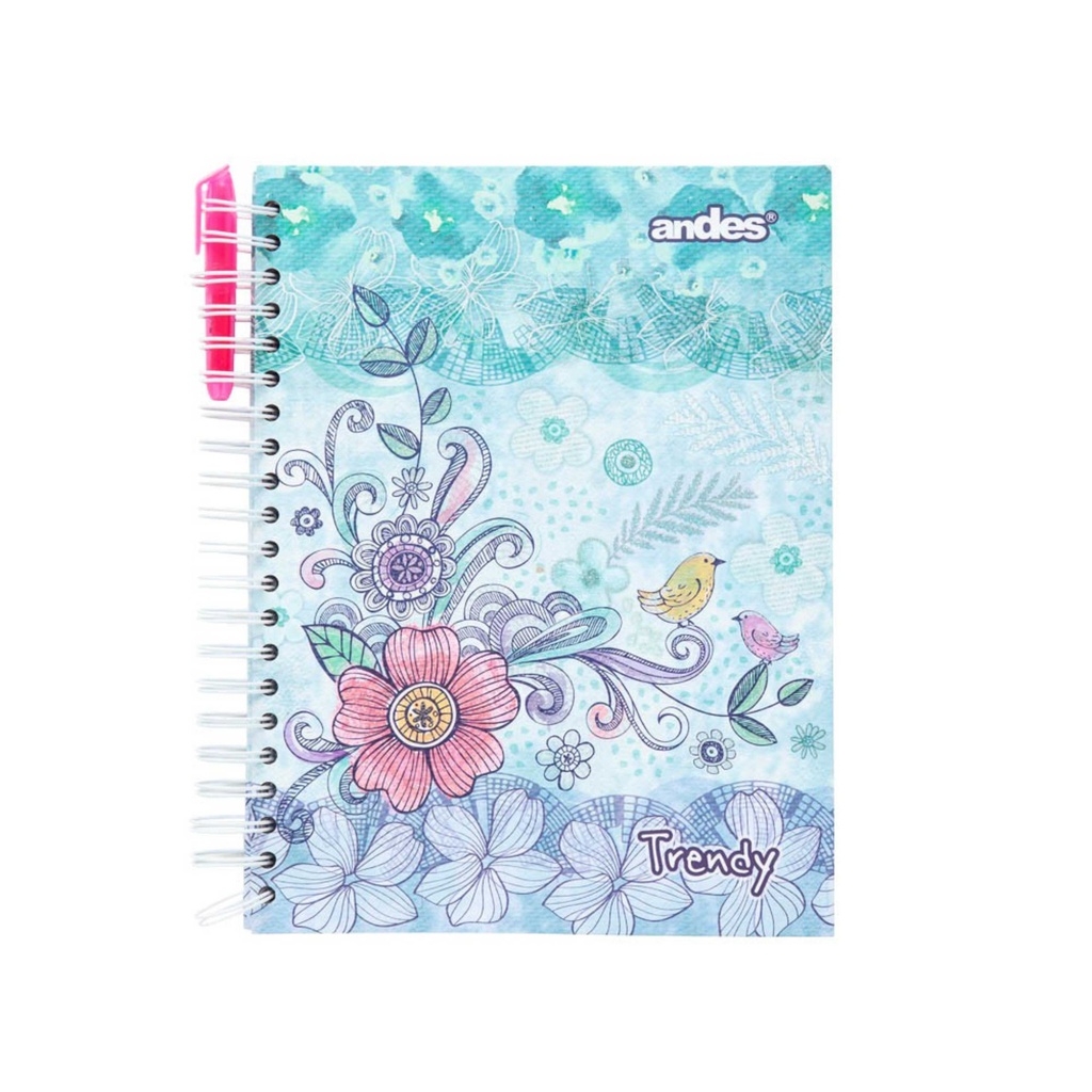 Cuaderno Espiral A4 Cuadriculado Trendy Andes 160 Hojas