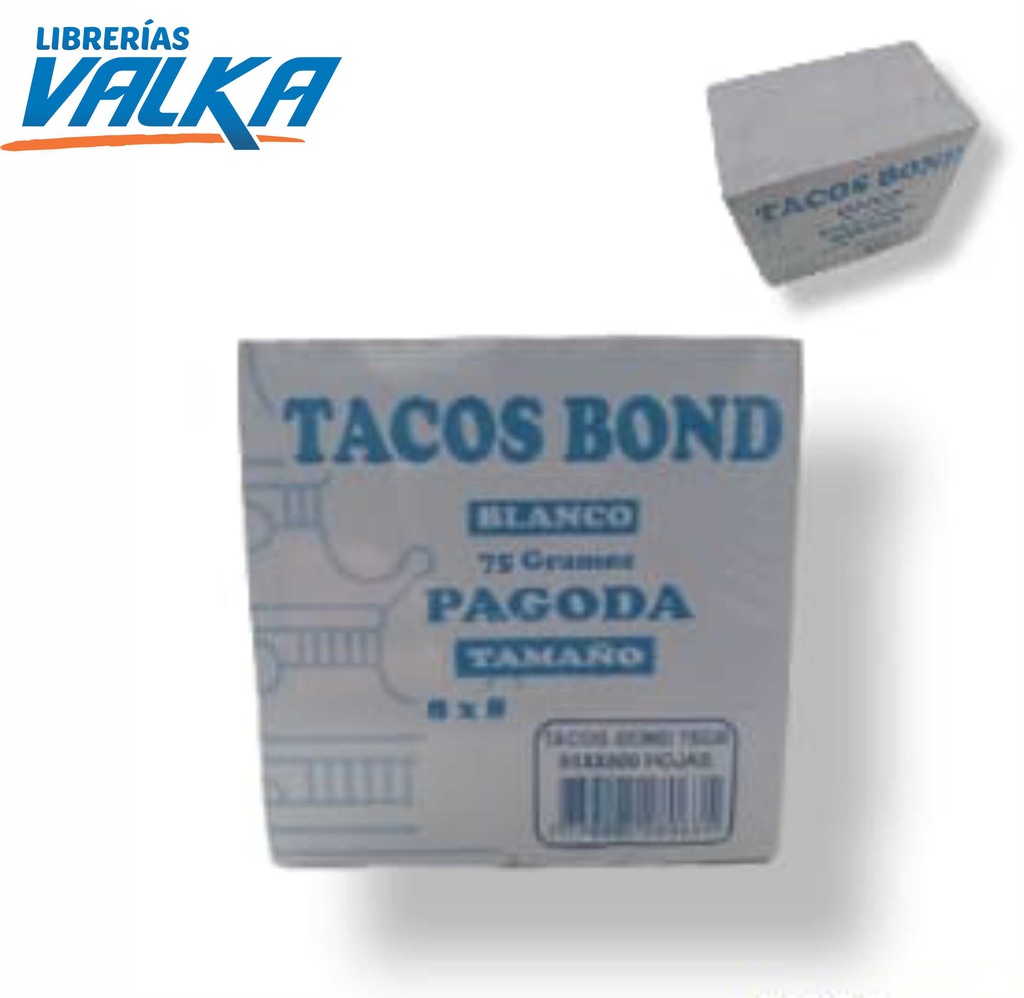 TACOS BOND 75gr 8x8cm 500h