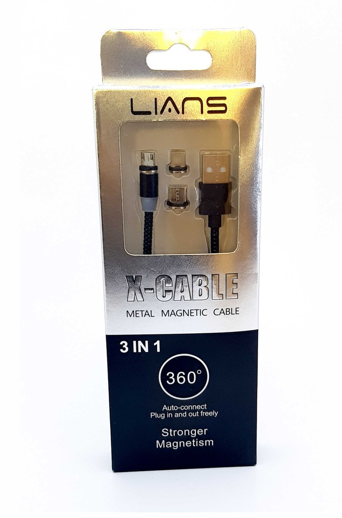 Cable Lians 3 EN 1 IPHONE / MICRO / TYPE C