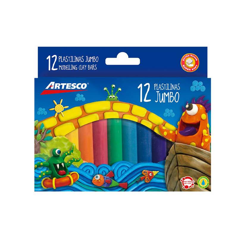 PLASTILINA JUMBO X 12 ARTESCO