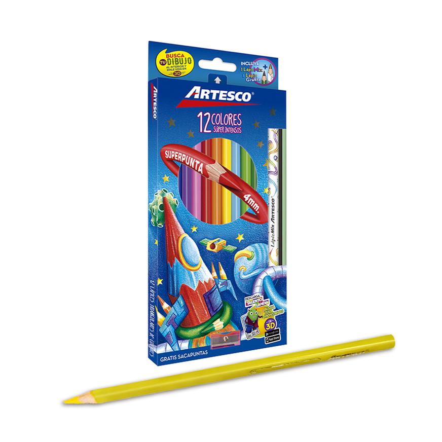 LAPIZ DE COLORES X 12 ARTESCO