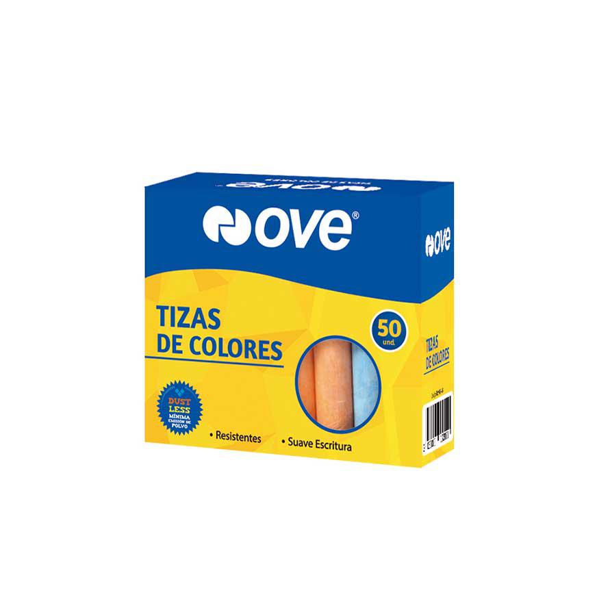 TIZA DE COLORES OVE CAJA X 50 OVE