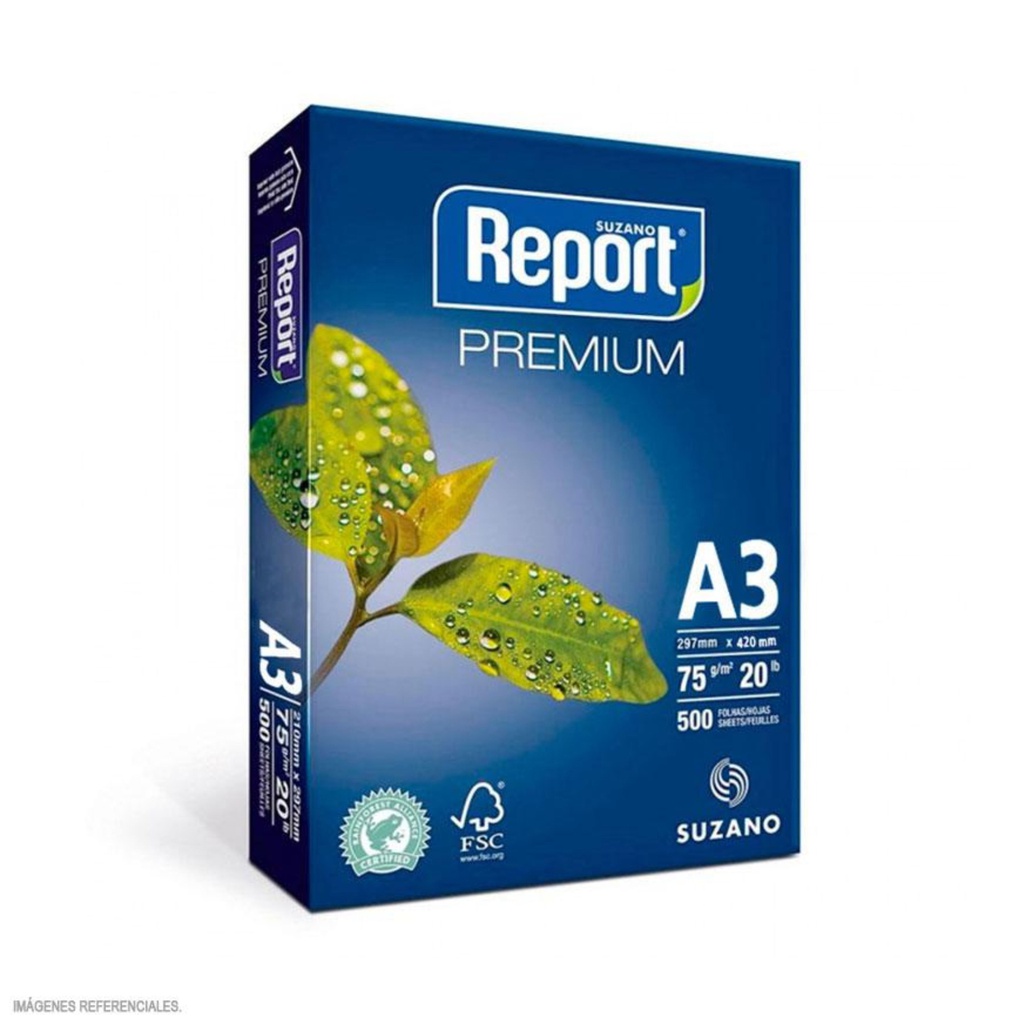 PAPEL BOND A3 75GR PQTX500 REPORT