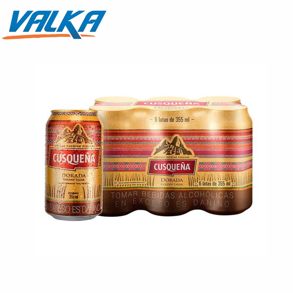 CERVEZA CUZQUEÑA DORADA SIX PACK LATA 310ML