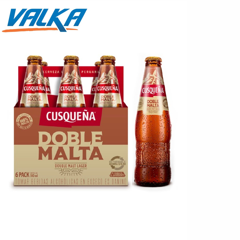 CERVEZA CUZQUEÑA DOBLE MALTA SIX PACK BOTELLA 355ML