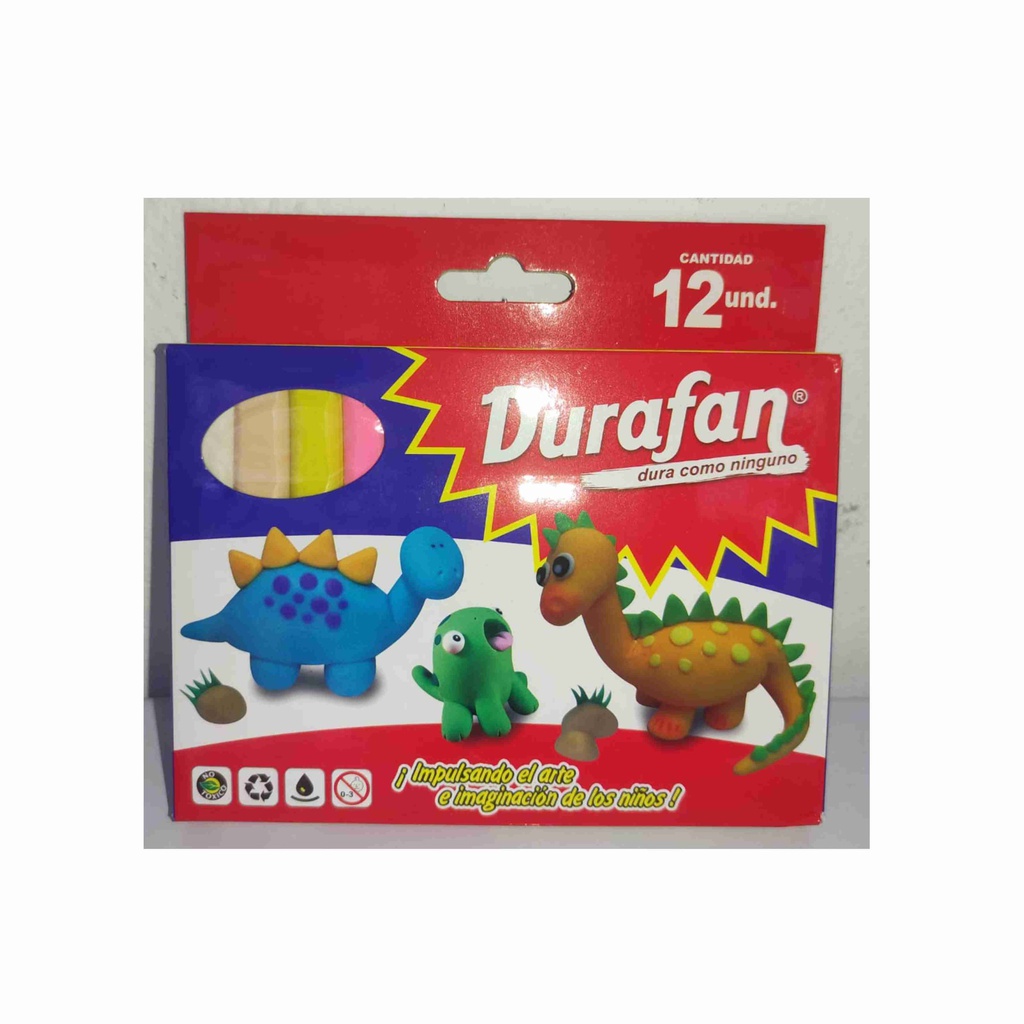 PLASTILINA JUMBO X 12 DURAFAN