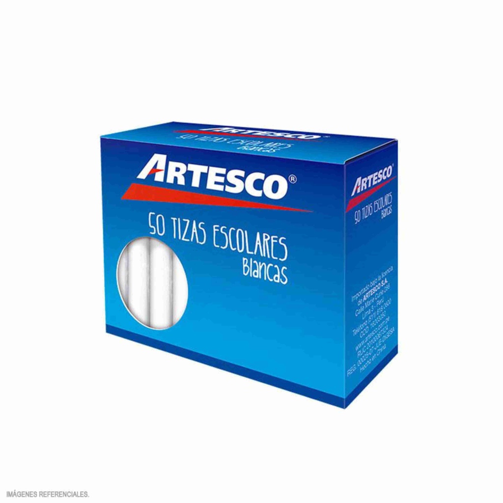 TIZA BLANCA CAJA X 50 ARTESCO