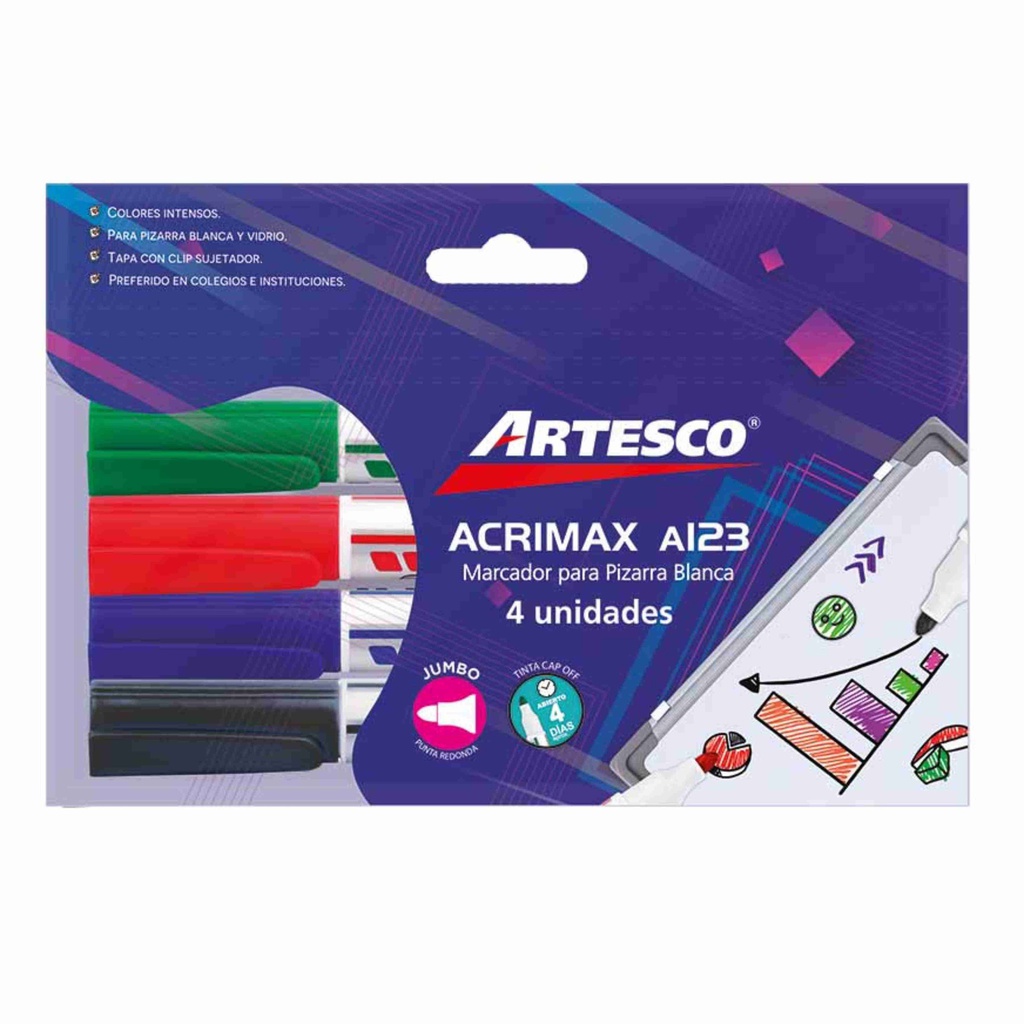 PLUMON P/PIZARRA ACRIMAX A123 X 4 ARTESCO