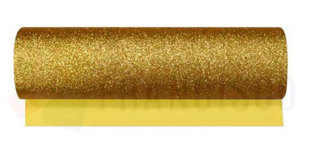 MICROPOROSO ESCARCHADO ADHESIVO 50 X 70 CM DORADO