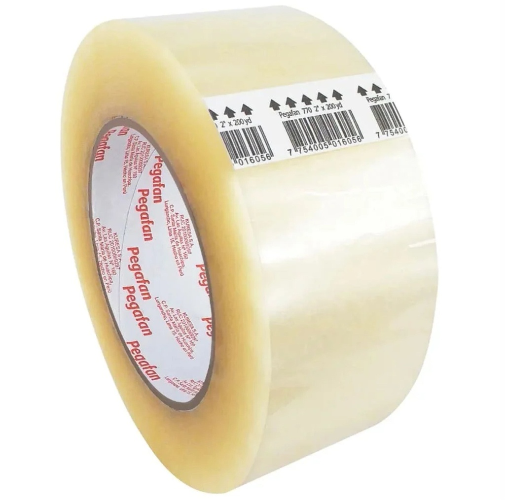 CINTA DE EMBALAJE 770 2'' X 200 YD TRANSPARENTE PEGAFAN