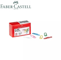 CLIPS PLASTIFICADO DE COLORESFABER CASTELL