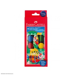 ACUARELA ESTUCHE X 8 UND + Pincel 24 MM FABER CASTELL